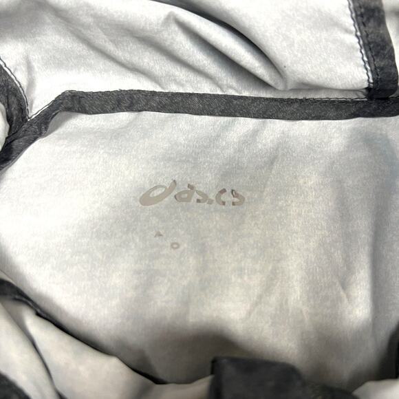 Asics Running Jacket Grey Long‎ Sleeve Full Zip Hooded Activewear Lightweight - Picture 3 of 10